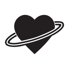 heart hand Silhouette Vector Illustration  Design