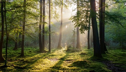 Obraz premium morning in the forest