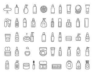 Collection of various beauty products