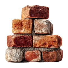 Brick Pyramid: A carefully constructed pyramid of weathered bricks showcasing the beauty of simplicity and the artistry of building materials.
