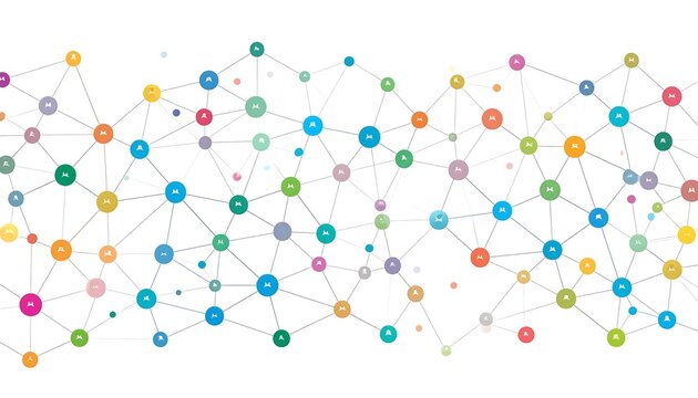 Abstract network of interconnected circles