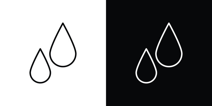 Tear drop icon in outline and solid vector sign for web