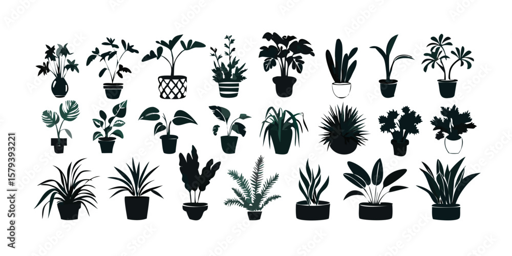Aufkleber mega set of 27 flower line icons vector pictograms for floral designs on transparent background this