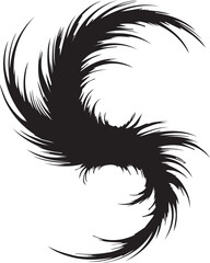 Obraz premium Abstract swirls of black create a dynamic, flowing, artistic effect perfect for backgrounds or designs with movement