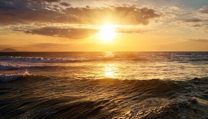 on world oceans day golden sunlight reflects off gentle waves reminding us of the oceanrs serene beauty and the importance of preserving this precious natural resource