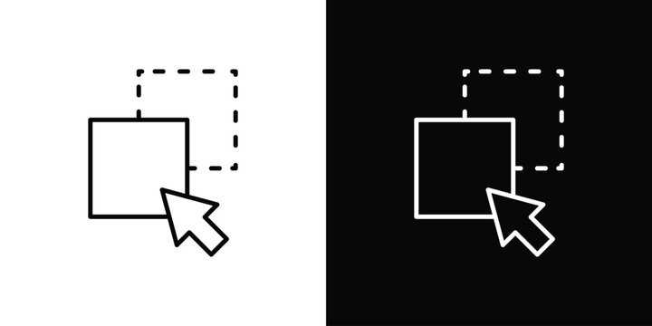 Drag and drop icon in outline and solid vector sign for web