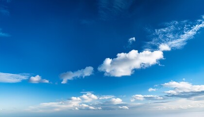 the sky is blue with a few clouds scattered throughout