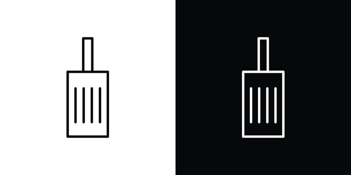 car pedal icon in outline and solid vector sign for web