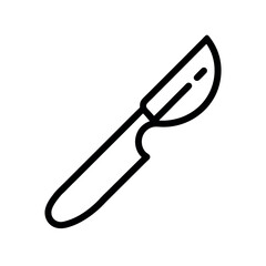 Scalpel Line Art Illustration - Hospital Toolkits 