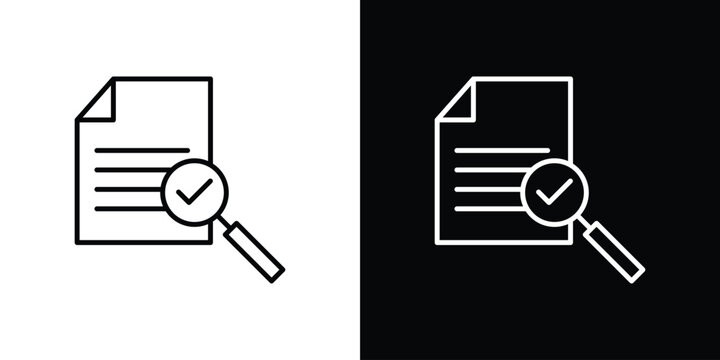 Auditors icon in outline and solid vector sign for web