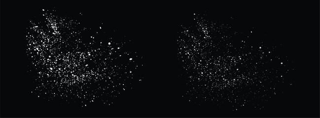 Snow falling snowflakes. Vector snowfall snowflakes elements transparent background design
