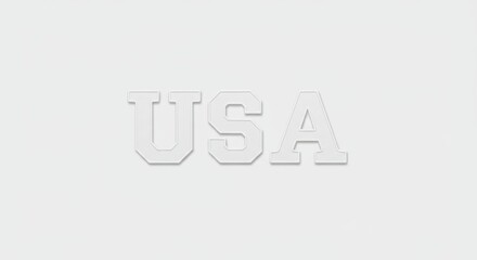 USA Letters on White Background - Simple of the letters USA in a bold, sans-serif font against a white backdrop