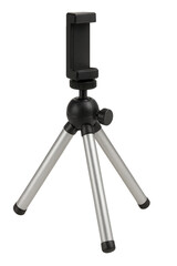 Mini tripod with phone holder, smartphone stand, portable, photography accessory, videography, selfie, isolated no background png
