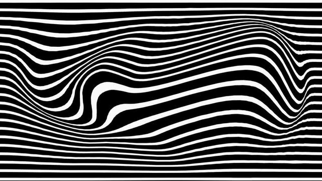 Black and white curving waves background