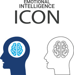 Emotional Intelligence Line art icons, such as leadership, teamwork, problem solving, empathy, and more. Editable stroke.