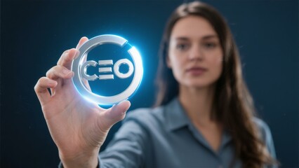 Woman CEO Leader Business Technology Future Innovation Digital Transformation Concept