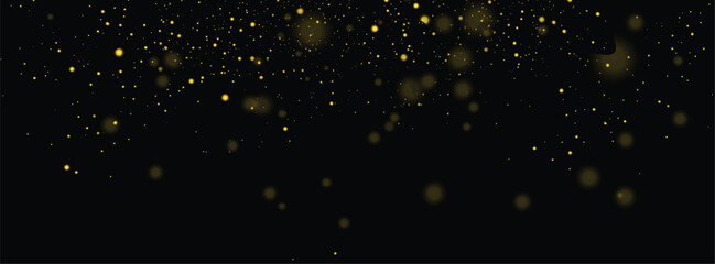 Confetti shiny light effect luxury gold glitter background design element