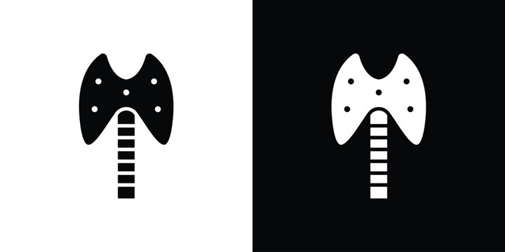 Thyroid icon vector glyph pack. Black silhouette icons.