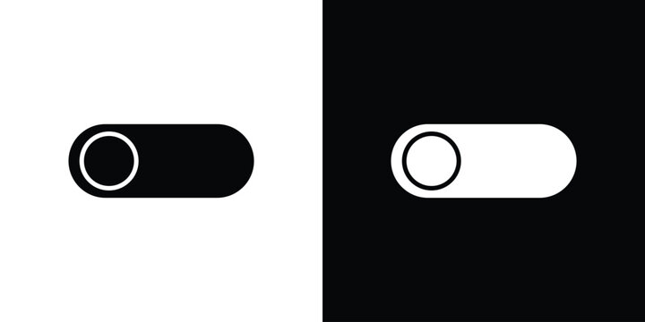 Switch icon vector glyph pack. Black silhouette icons.