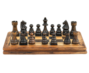Strategic chess game showcase board game isolated on transparent background