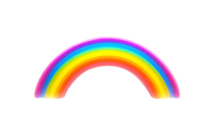 Colorful rainbow arc, isolated on white background