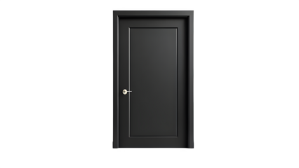 Black Interior Door, isolated on white background