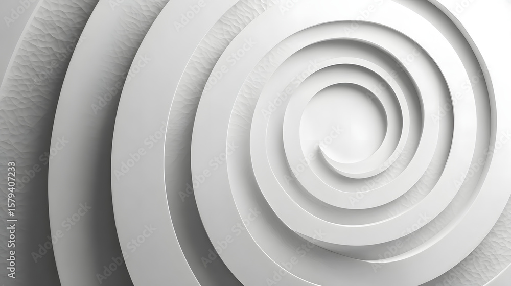 Poster concentric randomly offset white rings or circles steps fading out background wallpaper banner, clos