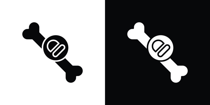 Multiple myeloma icon vector glyph pack. Black silhouette icons.