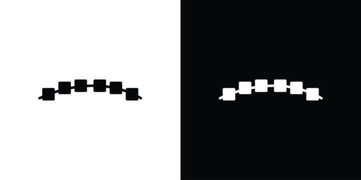 Lingual braces icon vector glyph pack. Black silhouette icons.