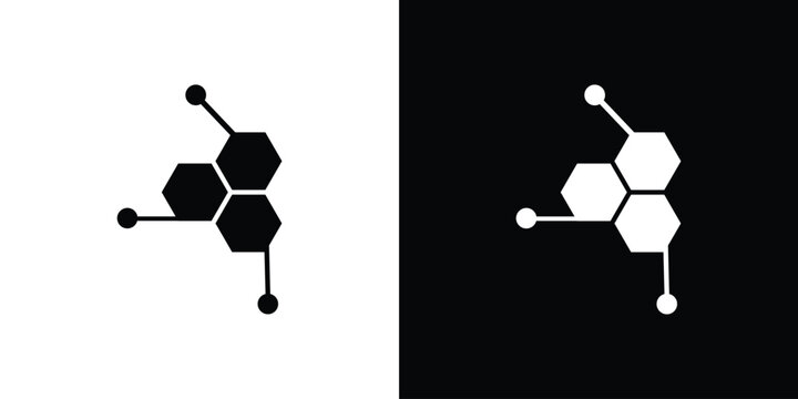 Hormones icon vector glyph pack. Black silhouette icons.