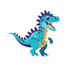 Cute Cartoon Dinosaur Illustration-Friendly Dino Vector Graphic-Playful Reptile Art for Kids-Bright and Colorful Dinosaur Character-Prehistoric Creature Design