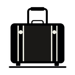 Travel Suitcase Silhouette Minimal Baggage Icon