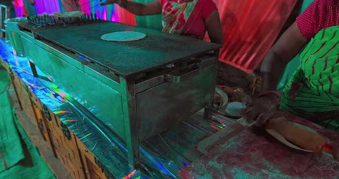 Chapati making at the event