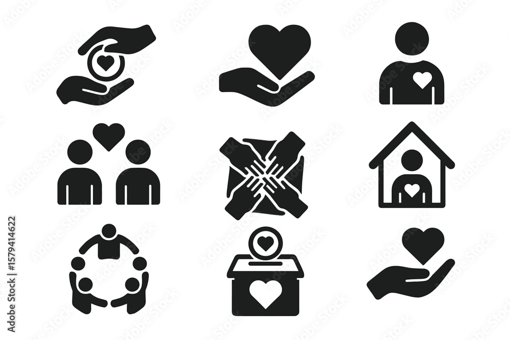 Fototapete click cursor button set with hand pointer clicking. click here web button sign. isolated website buy