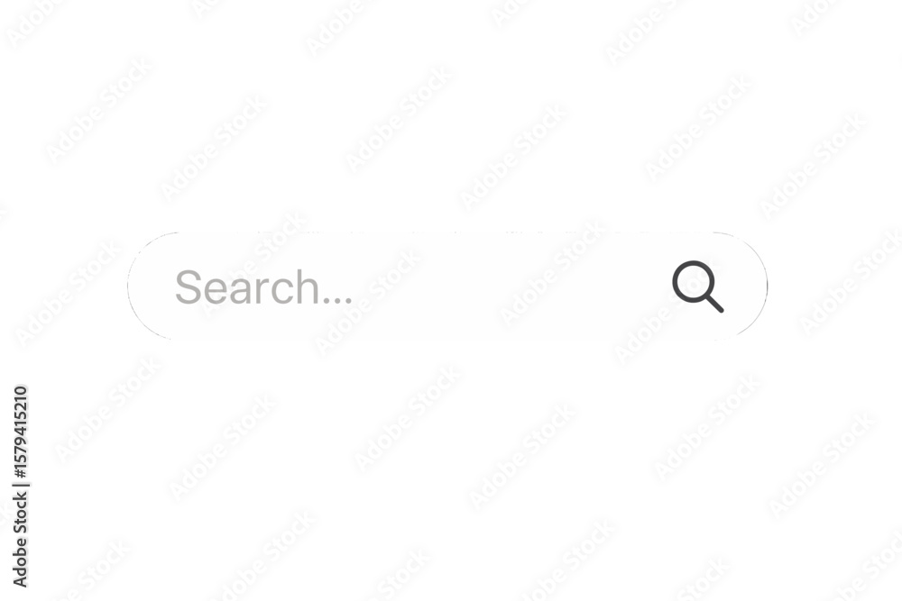 Poster modern search bar vector template for website ui ux design. isolated white search box with magnifyin