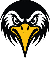 Eagle head mascot vector tattoo logo illustration design silhouette animal bird symbol wildlife icon