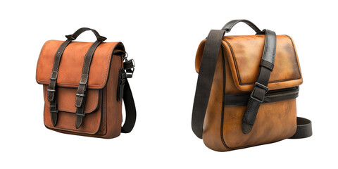 Set of sling bag isolated on transparent background