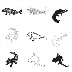 set of axolotl bundle pack collection
