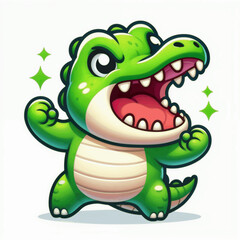 Obraz premium cute crocodile cartoon