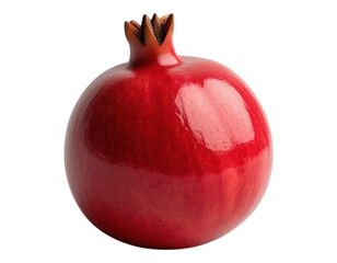Vibrant Red Pomegranate with Detailed Crown
