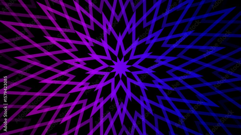 Aufkleber dynamic starburst: abstract geometric pattern with gradient color shift animation
