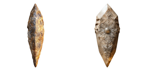 Set of artifact isolated on transparent background