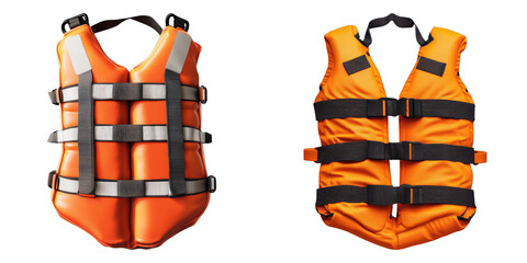 Set of buoyancy aid isolated on transparent background