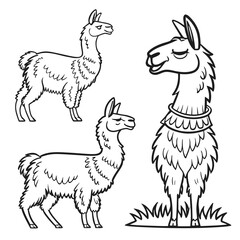 vector illustration of a farm animals