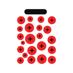 Negatively Charged Battery with Negative ions