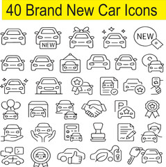 Brand New Car Icons Sheet