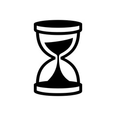 Hourglass graphic depicting time passage, ideal for designs representing deadlines, waiting, or time management with a minimal aesthetic.