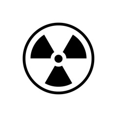 Simple radiation symbol graphic, perfect for warnings or scientific contexts and available in a highly scalable format for versatile designs.