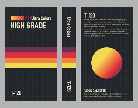 betamax vhs cassette cover mockup 90s 80s memories nostalgia retro colors