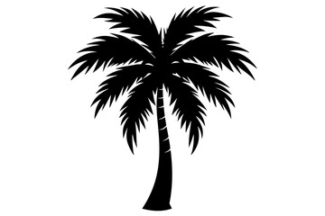 Vector art of silhouette of  palm tree 